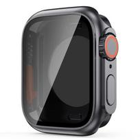 Screen Protector Cover for Apple Watch 45mm 44mm 40 41 42 46mm PC Front Rear Bumper Case iwatch 11 10 9 8 7 SE 6 Change To Ultra 7 Privacy Grey Series7 8 9