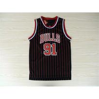 Vyriški medvilniniai krepšinio marškinėliai Chicago Bulls Pippen 33 Rodman 91 Jordan 23 Siuvinėti sportiniai drabužiai Treniruočių žaidimo apranga XXL white