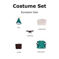 Witch Hat Atelier Coco Cosplay Costume Medieval Witch Dress with Hat Anime Tongari Boushi No Atelier Outfit Halloween Party Suit L žalia