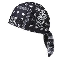 Paisley duragas Dviračių sportas Unisex Lauko bandana Galvos apdangalas Žygiai Hip Hop Kvėpuojanti Motociklininko kaukolės kepuraitė Streetwear Retro bandana black