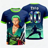 One Piece Zoro Anime  Soccer Jersey For Kids Boys Girls  Breathable Match Training Fan Sports Short Sleeve Tops XXXL