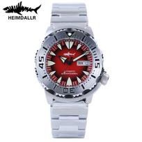 Heimdallr Sharkey Monster V2 Diver 20BAR Men's Watch NH36A Automatic Movement Sapphire Crystal C3 Luminous Mechanical Wristwatch gray