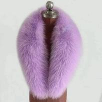 Moterims tikro lapės kailio apykaklė Storas meškėno kailio šalis Žieminis kaklo šildytuvas Raudonos spalvos šalikai Unisex palto puošmena Prabangi lapės skara Length 75CM&Width 16-18CM pink