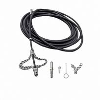 Drain Auger with Attachments Flexible Cleaning Cable black