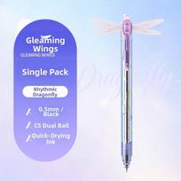 Retractable Gleaming Wings Dragonfly Pen 0.5mm Gel Pens  Office Writing mėlyna