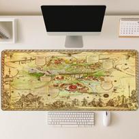Vintage Fantasy World Map Mountain River Large Gaming Mouse Pad Xxl Desk Mat Nonslip Stitched Edge For Adventure Desk Pad 800x300x3mm
