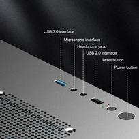 Mini Gaming Computer Case M-Atx Itx Seaview Room 270°Full View Without Column Desktop Chassis Support 240 Water Cooler Pc Case A1