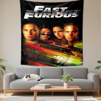 Fast and the Furious Tapestry Wall Hanging, Classic Street Racing Movie Poster, Wall Decor for Bedroom Living Room Dorm 150x200cm(59x78in)