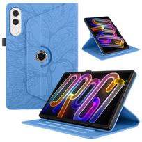 Skirta Lenovo Yoga Tab 11.1 dėklas Tb710fu 360 besisukantis reljefinis atlenkiamas stovas planšetinio kompiuterio dangtelis Funda Lenovo Yoga Tab dėklui 11.1 colio For Yoga Tab 11.1 mėlyna