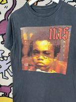 Vintage 2000s Nas Rapper tshirt size M 120 gray
