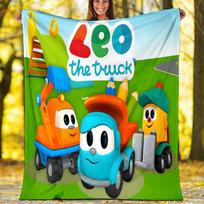 Leo the Truck spausdintas pledas—švelnus, šiltas;universalus pledas visiems sezonams—puikiai tinka kaip pledas nuo oro kondicionieriaus, miego pledas 130cmx150cm
