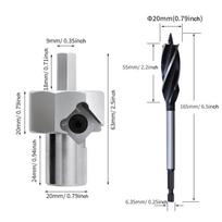 20mm Bench Dog Hole Chamfer Reamer Lightweight Easily Install Aluminum Alloy with Bit