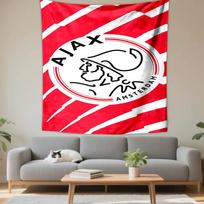 Ajax Amsterdam Red White Graphic Illustration Patterned tapestry for bedroom and living room home decor 100x150cm(39x59in)