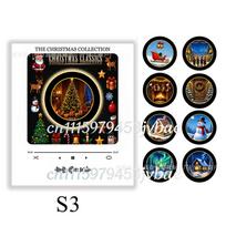 2026 Christmas Music Box Refrigerator Magnet Ambient Night Light Acrylic Music Player With 9 Replaceable Discs Fridge Ornament