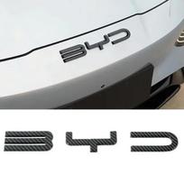 BYD SEAl HAN SONG YUAN DOLPHIN ATTO 3 Priedai Automobilio Priekinio Buferio Emblema Ženklelis Lipdukas Juodas Anglies Pluošto Logotipas Modifikavimo Lipdukas Dolphin