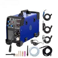 3-in-1 MIG Welder 200A, MIG/MMA/Lift TIG Welding Machine, 130A Output, Synergic Control, Digital Display, for Mild Steel & Stainless Steel mėlyna