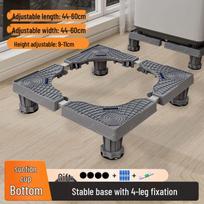 Adjustable Mobile Base Stand with Wheels for Washing Machines and Refrigerators gray