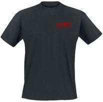 In Flames Logo Tee, Melodic Death Metal Band Shirt with Red Chest Print & Back Monster Art, Fan Merch M black