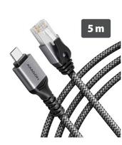 AXAGON ADE-CM50 USB-C 5Gbps - Gigabit Ethernet adapter with integrated CAT6 RJ-45 network cable (5 m), Asix AX88179B