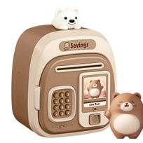 Fingerprint -Protected Automatic Roll-Up Savings Bank Electronic ATM Penny Bank  Children/Kids Coffee-Style B