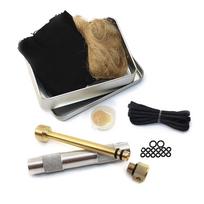 Fire Piston Fire Starter Kit Fire Starting Tool for Outdoor Camping Hiking Survival gray