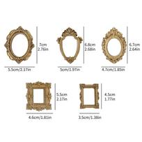 5/30pcs Vintage Resin Mini Photo Frames Wall Hanging Jewelry Scrapbooking Desktop Ornaments DIY Crafts Display Decor Accessories 20pcs(4sets) beige