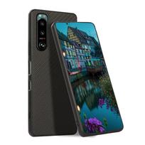 For Sony Xperia 5 III Carbon Fiber Skin PU + PC + TPU Shockprof Protective Case For Sony Xperia 5 III juoda