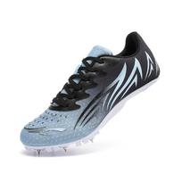 Full palm carbon plate spike shoes Track and field Sprint running shoes Male and female students Professional competition Athletics spike shoes 41 juoda