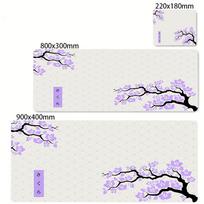 Gamer Purple Sakura Mouse Pad Large Lock Edge Mousepads XXL 90x40mm Non-slip Mouse Mat Big Deskmat Gaming Mousepad Keyboard Mat 600x300x2mm