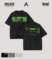 Arcade Anime Half-Life: Opposing Force Valven Wash T-Shirt - Vintage Wash - M black
