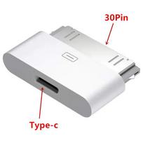 USB C Lighting To 30Pin Adapter Type-c 8Pin To 30 Pin Charging Sync Converter for IPhone 4 4S IPad 2 3 IPod Touch Charger Cord 3 Type c to 30Pin
