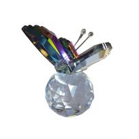 Flying Butterfly With Ball Base Statue Collection Cut Butterfly Animal Decoration Suitable For Desk, Home, Bedroom One Size gray