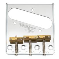 Wilkinson WTB Telecaster Brass for Electric Bridge, 3-Way Saddle, TL-type Guitars, Chrome. white