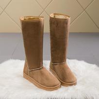 Winter velvet thickened long-tube snow boots women's tall tube, new medium tube non-slip 33 cm high cotton shoes to keep warm 40 brown