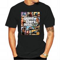 GTA V Collage Game Art T-Shirt 3XL juoda