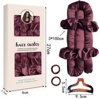 Heatless Cotton Hair Curlers: Sleep-Friendly Lazy Styling for Big Waves 27x3.5x9.5 Boxed
