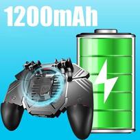 MEMO Semi-conductor Cooling Mobile Game Handle 6-Finger Controller DL88 DL100 Rechargeable Cooling Game Pad for PUBG 1 AK77 1200mAh black