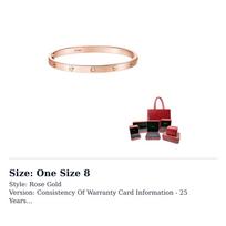 CARTIER MEILĖ 18K Auksas Apyrankės Unisex Rožinis Auksas B6081400 One Size 8 rožinio aukso spalvos