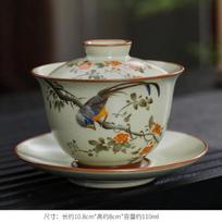 Rankų darbo Keraminis Gaiwan Kinų Arbatos Puodelis Rankomis tapyti Gėlės Sancai Arbatos Terinas Kelioninis Arbatos Dubenėlis Porcelianinis Arbatos Servizas Aksesuarai 110ml