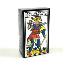 French Ver. Ancien Tarot De Marseille Cards Classic Marseille Tarot Deck Fortune Divination Tarot Board Games for Beginners black