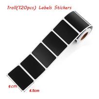 120pcs/roll Waterproof Spice Jam Jar Bottle Tags Blackboard Label Labels Stickers Marker Pen Labels Sticker