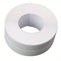 Waterproof Mildew-Proof Self-Adhesive Grout and Seal Strips for Toilets, Floors, and Sinks 38mm Wide white