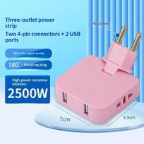 Universal Travel One-Turn Three-Plug Adapter With Usb C And Usb Charging Ports Fits 200 Countries For Intl Travel Business Trips A20