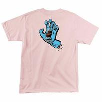 Santa Cruz SCREAMING HAND Skateboard T Shirt PINK L blue