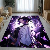 Demon Slayer Kimetsu no Yaiba Tanjiro Nezuko Anime Non-Slip Area Rug for Living Room,Bedroom Carpet Mat for Sofa,Home Decor Gift 80cmx120cm