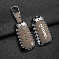Metalinė Odinė Automobilio Nuotolinio Rakto Dėklas Apsauginis Apvalkalas Opel Vauxhall OPC ADAM Insignia Antara Corsa J D H Kadett GT Priedams gray
