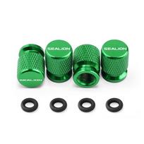 4PCS For BYD Sealion6 Sealion 6 Sealion7 Sealion 7 2023 2024 2025 Car Wheel Tire Valve Caps Tyre Stem Covers Airdust Waterproof žalia