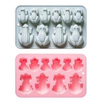 Frogs Shape Chocolate Molds Silicone 10 Slot Food Grade Silicone Mould for Candy Making Home Baking Supplies 1 gray