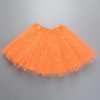 Adult Ballet Tutu Skirt: European-American Mesh with Sequins, Fluffy 40cm 40 cm Adult oranžinė