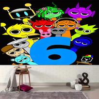 1pc Sprunki Game2 Tapestry, Living Room, Bedroom, Office, Party Decor, Ideal Festive Gift 100cmx150cm